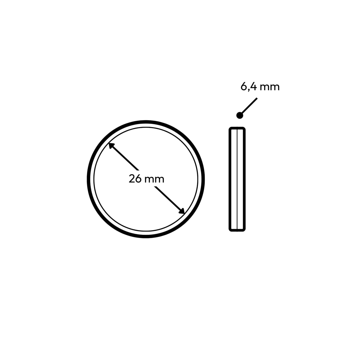 Münzkapseln für Brettspiel - Token (26 mm) – Sets 10 / 25 / 50 Stück - ReDesign