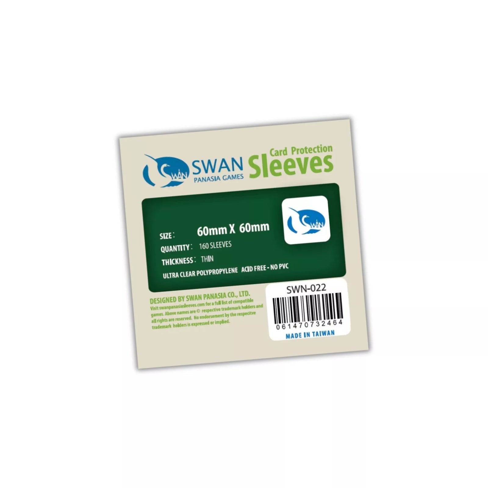 Swan Panasia card sleeves SWN-022 60x60mm ReDesign Swan Panasia card sleeves SWN-022 60x60mm ReDesign