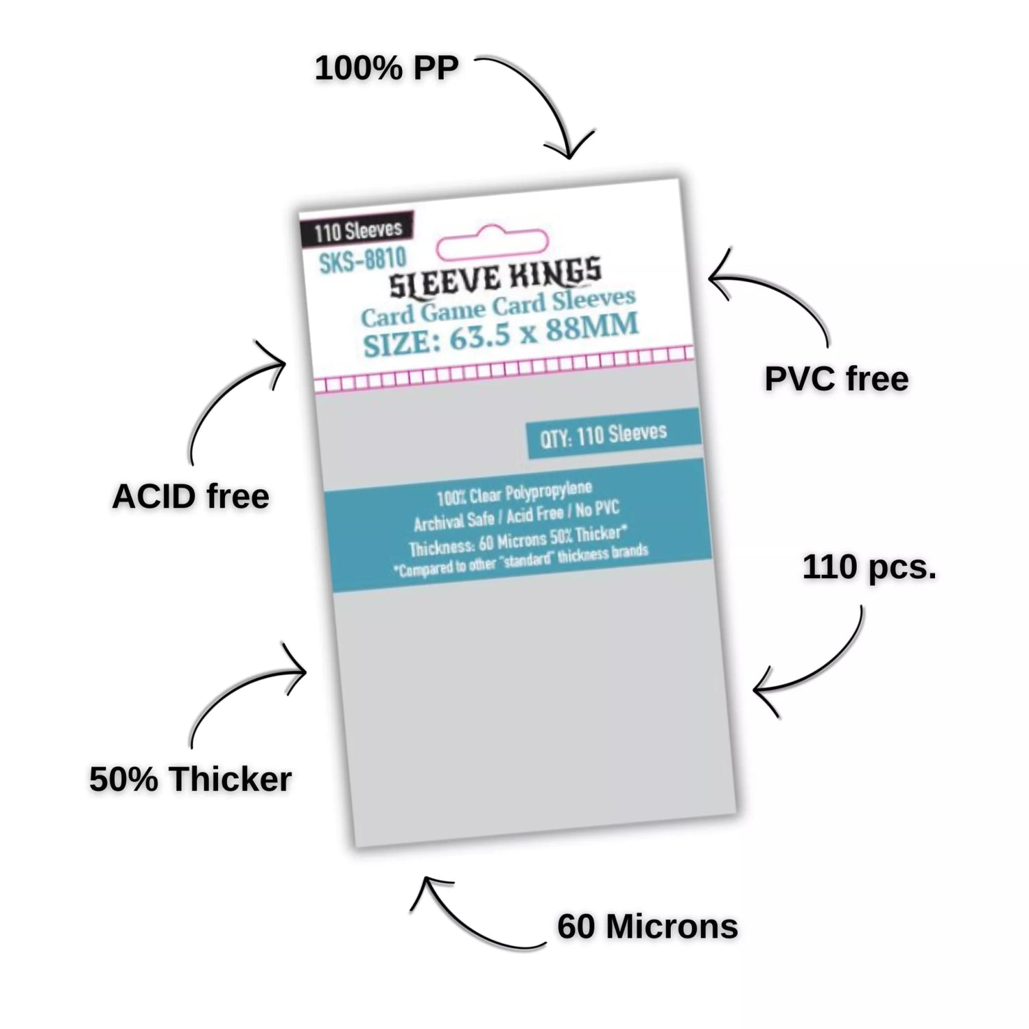 Merkmale von Sleeve Kings Kartenhüllen