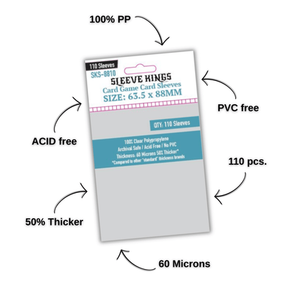 Merkmale der Kartenhülle von Sleeve Kings SKS - 8810 63,5x88mm (Standard) - ReDesign