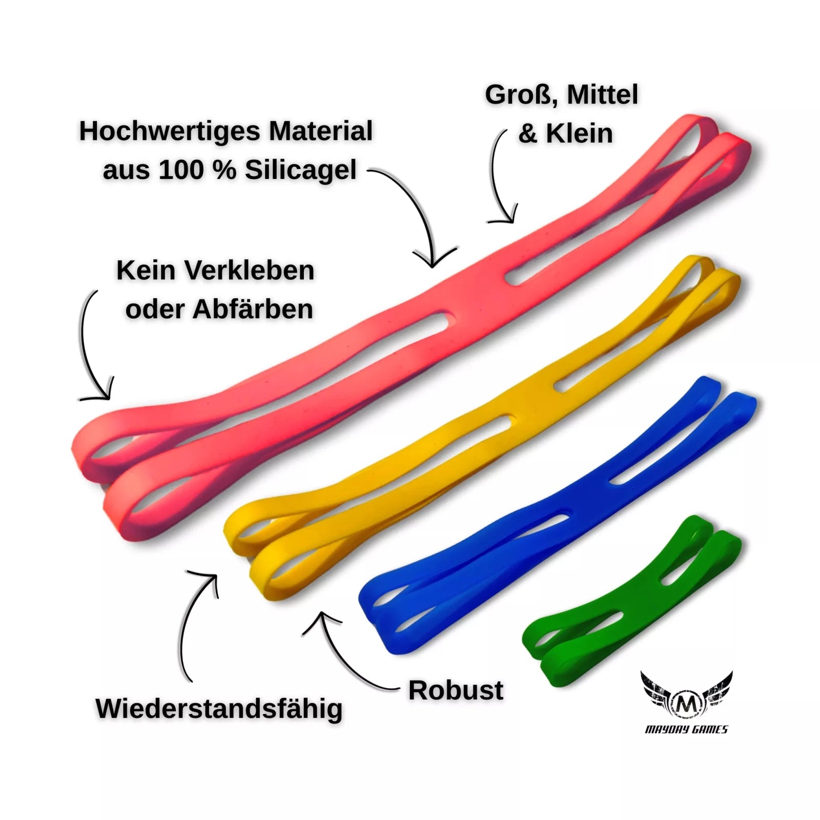 Bundle Mayday Silicagel - Bänder 4er - Set für Brettspiele - ReDesign