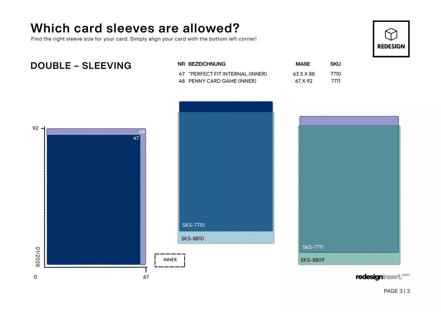 Card Sleeves Size Finder - ReDesign