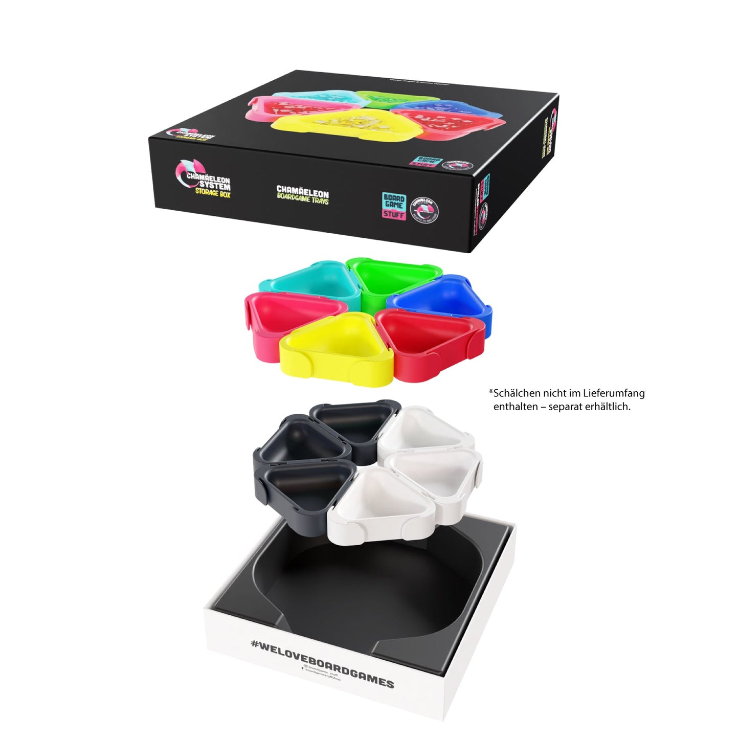 Große Chamäeleon Storage Box – Aufbewahrungsbox mit Inlay - ohne Inhalt - ReDesign