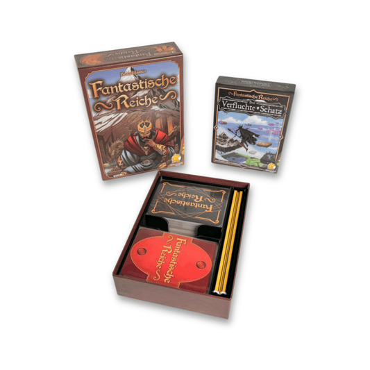 ReDesign Insert für Fantastische Reiche & Der Verfluchte Schatz (Upgrade) das Kartenspiel mit einem passgenauem  3D Druck aus ABS in schwarz oder braun