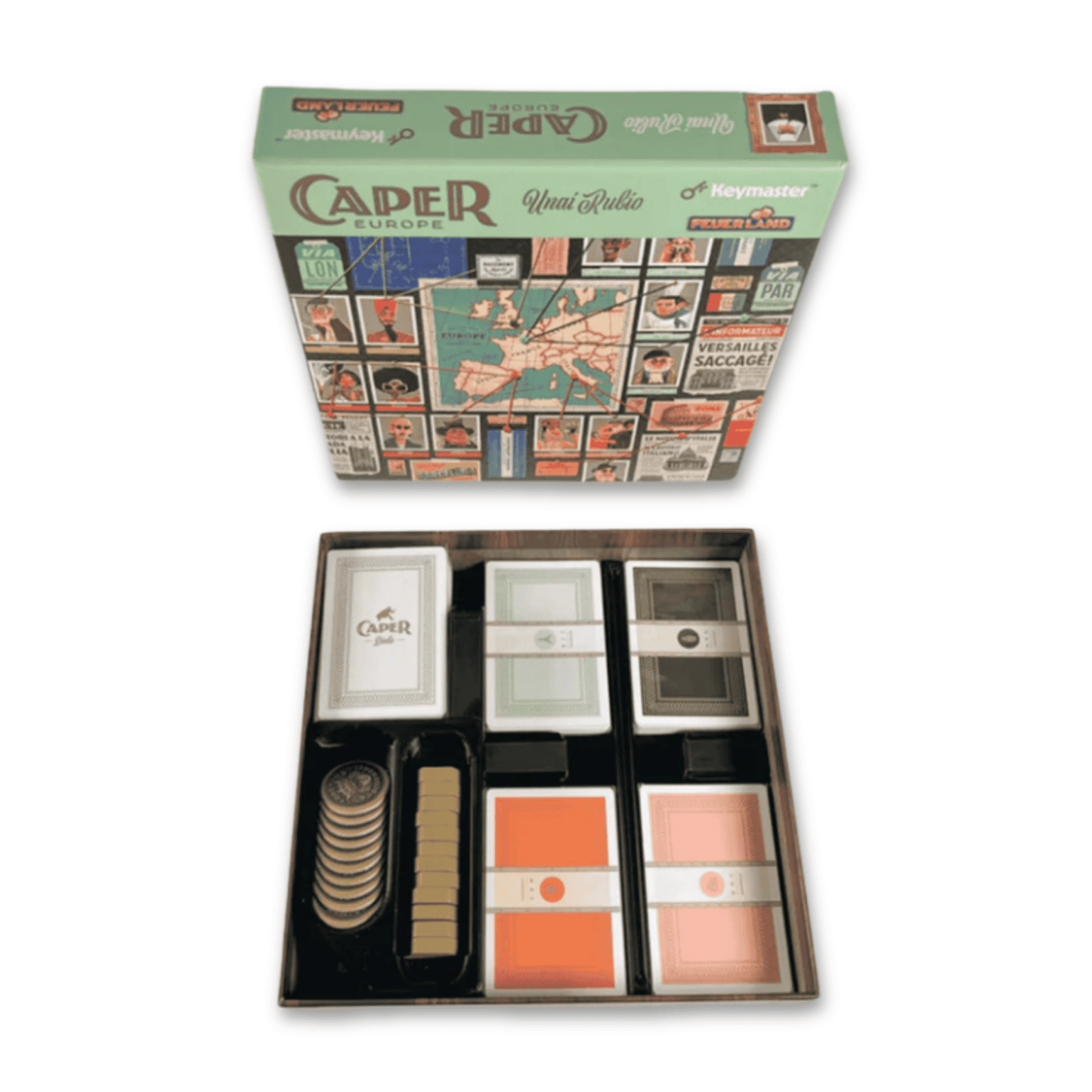 ReDesign Premium Insert für Caper: Europe – perfekter Sitz im Original-Inlay, ideal für gesleevte Karten. Mit rutschhemmender Unterseite, schneller Kartenentnahme und elegantem Design. 3D-gedruckt aus hochwertigem ABS in Deutschland, inkl. Logo-Prägung. Bringt Ordnung, Schutz und Stil in deine Spielbox – für schnelleren Spielstart und maximalen Komfort.