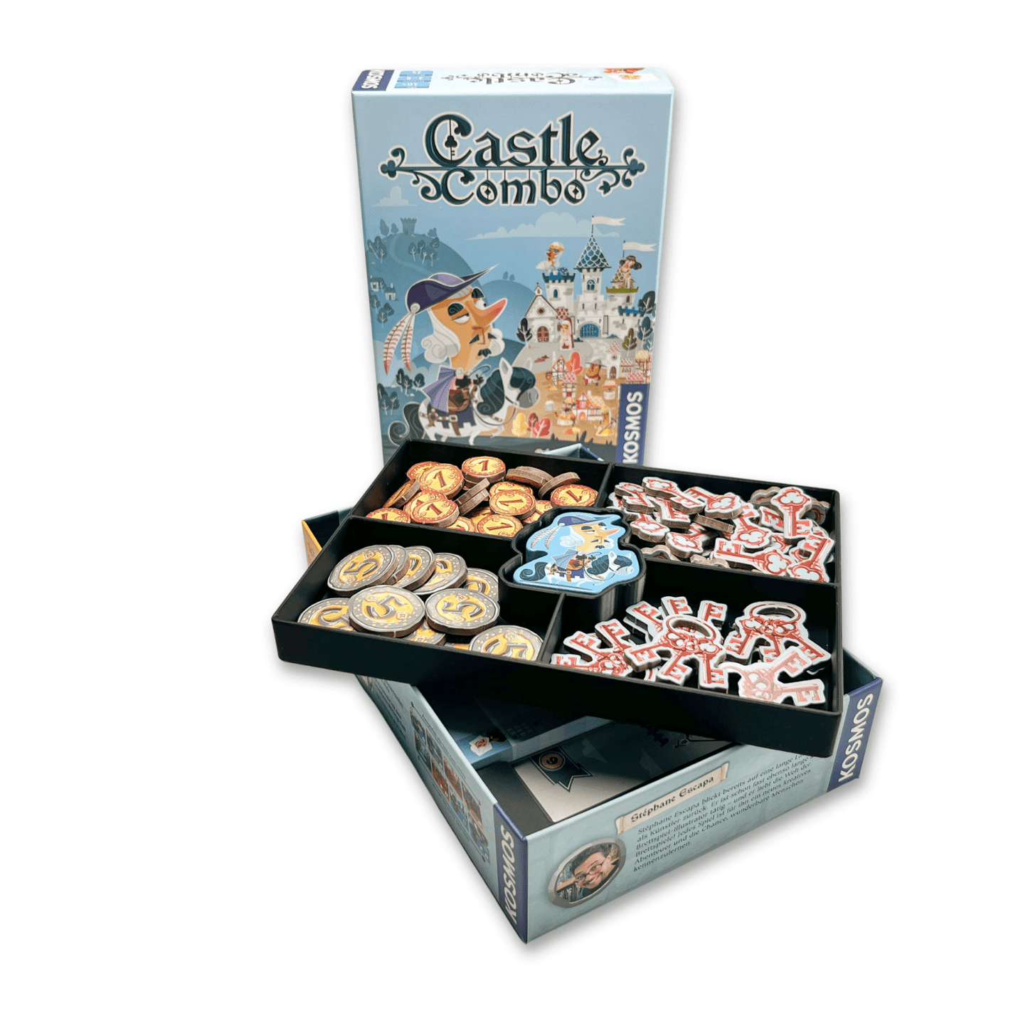 ReDesign Insert für Castle Combo – Kartenfach, Bewertungsblock & große Schale aus schwarzem ABS 3D-Druck