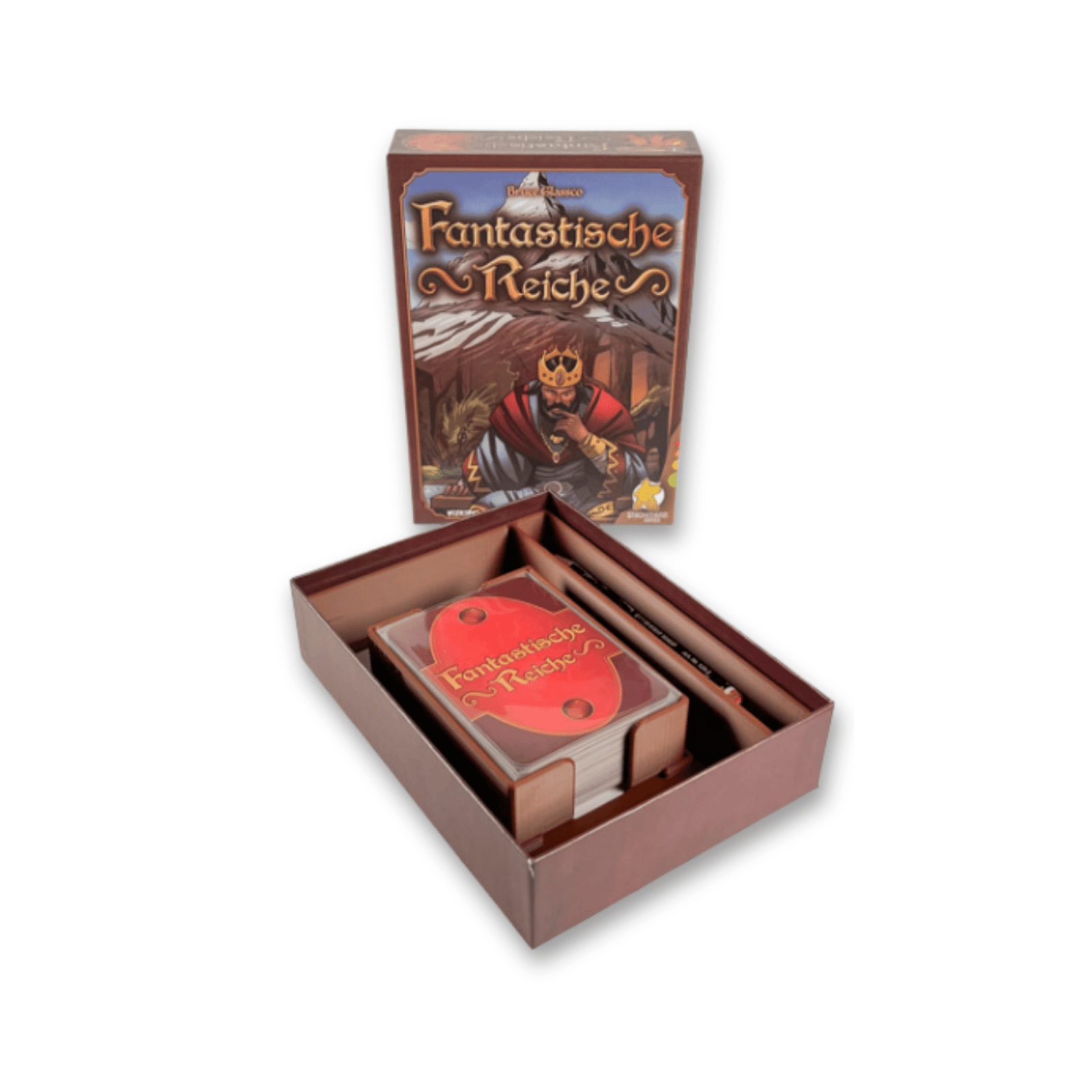 ReDesign Insert für Fantastische Reiche in der Grundspielbox - Kartenspiel mit einem passgenauem  3D Druck aus ABS in schwarz oder braun
