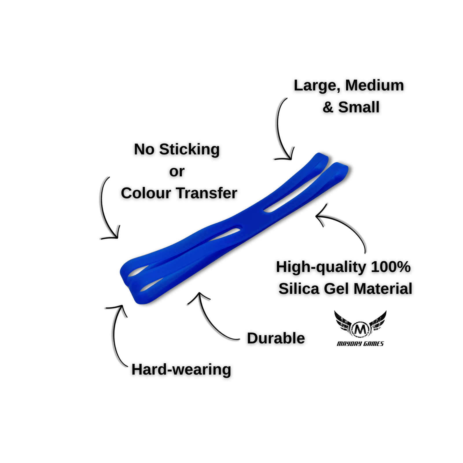 Silicagel - Band in Blau – Sicherer Transport für Brettspiele - ReDesign