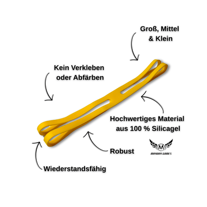 Silicagel - Band in Gelb – Sicherer Transport für Brettspiele - ReDesign