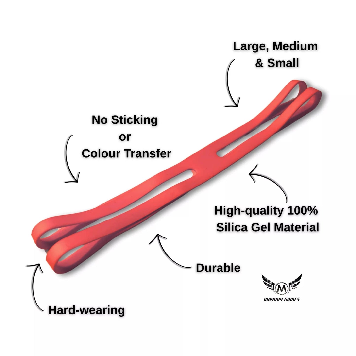 Silicagel - Band in Rot (XL) – Sicherer Transport für Brettspiele - ReDesign