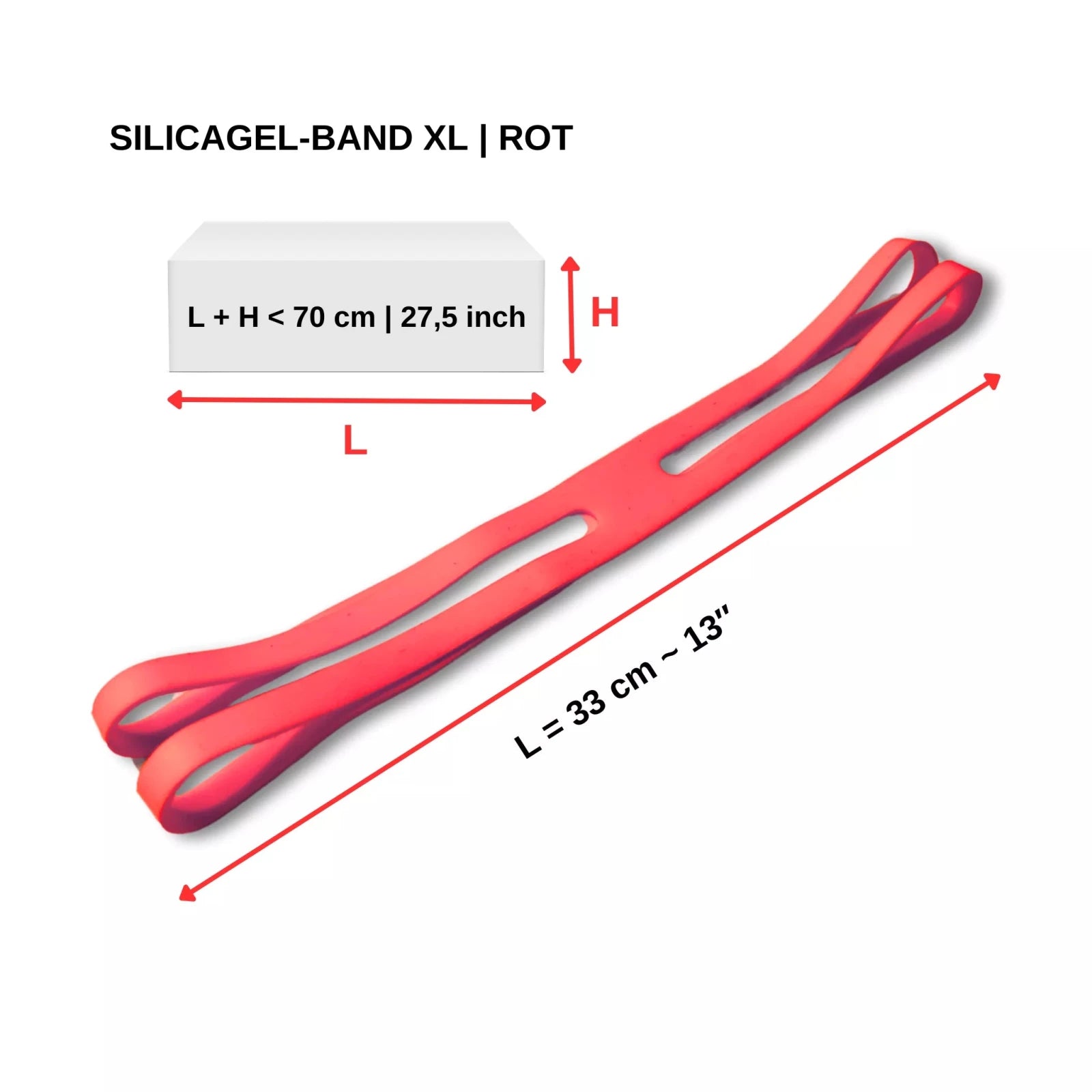 Silicagel - Band in Rot (XL) – Sicherer Transport für Brettspiele - ReDesign