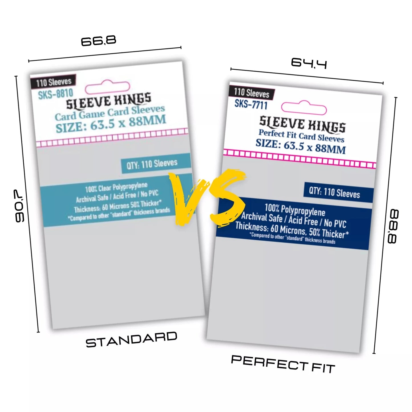 Sleeve Kings Kartenhüllen SKS - 7711 63,5 x 88mm (Perfect Fit Internal) - ReDesign
